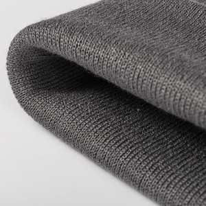 Dark grey knitted beanie for women featuring cute rabbit ears and rib-knit texture