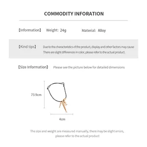 Size chart showing 73.9cm length and 4cm fish bone pendant details of the necklace