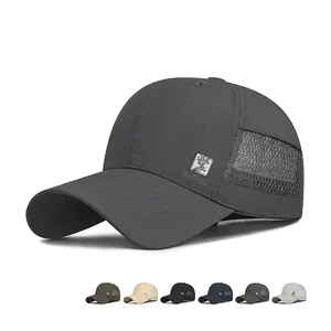 Mesh Patchwork Baseball Cap Quick Dry Breathable Sun Protection Outdoor Fishing Hat Adjustable With Deer Embroidery