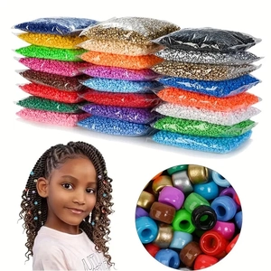Acryl Pony Kralen Met Grote Gaten Voor DIY Sieraden Maken En Haarvlechten Veelkleurige Plastic Kralen