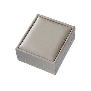Premium rectangular champagne gold jewelry gift box with smooth matte texture on white background