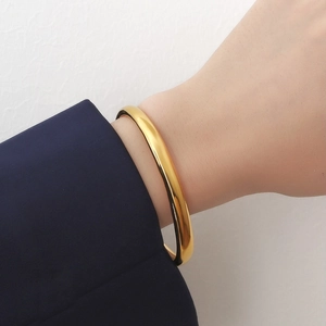 Open Bangle Bracelet For Women Gold Plated Stainless Steel Twisted Rope Pentagram Star Rhinestone Minimalist Fashion