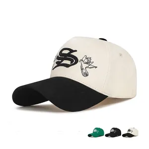 Cotton Baseball Cap Bird Letter Embroidery Adjustable Metal Buckle Sun Protection Outdoor Sports Hat For Men Women