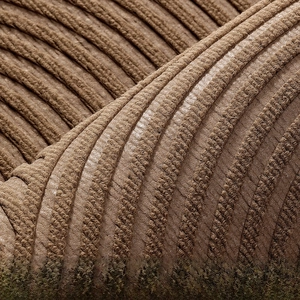Macro shot of deep grooved texture on durable brown outdoor anti-slip entrance doormat
