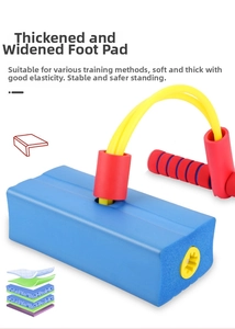 Detailed view of thickened non-slip foam base and elastic rope on the pogo jumper toy