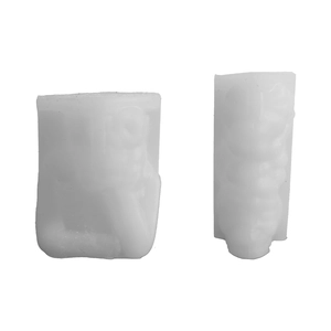 DIY silicone molds for Halloween skull candle holders and plaster base crafts