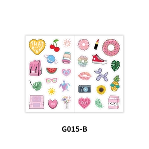 Set of 110 waterproof cartoon stickers including sneakers and game consoles on white background