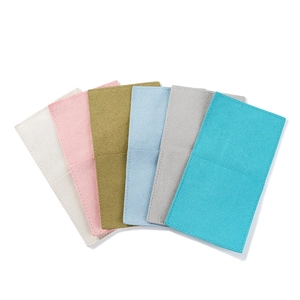 Microfiber jewelry pouch set in six vibrant colors for premium jewelry storage and protection