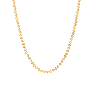 Elegante collana in acciaio inossidabile placcato oro 18k con maglie a cuore
