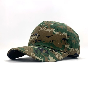 Classic digital camouflage baseball cap with adjustable strap and curved brim for outdoor use