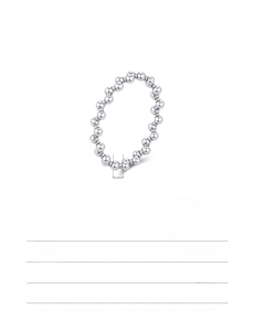 Detailed specs of S925 sterling silver beaded ring with 3mm bead diameter and weight info