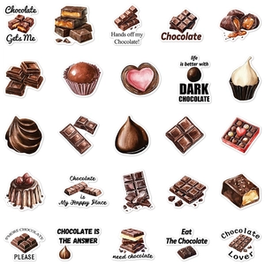50pcs waterproof cartoon chocolate graffiti stickers for luggage and scrapbooking decor
