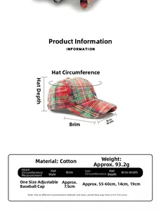 Guide des tailles montrant le tour de tête réglable 55-60cm pour cette casquette coton