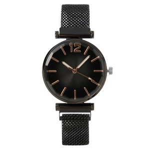 Fashion Women Starry Sky Gradient Dial Quartz Watch Magnetic Milanese Stainless Steel Mesh Band 3D Faceted Glass Wristwatch