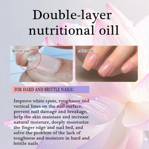 Double-layer nail cuticle oil for hard brittle nails with before after results
