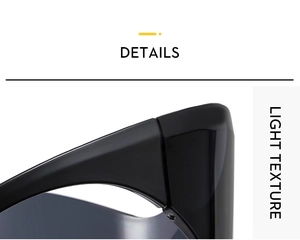 Close-up of Y2K futuristic sunglasses showing light texture frame and metal hinge details