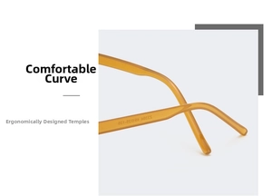 Close-up of ergonomic amber tortoiseshell temples with size specifications 53334
