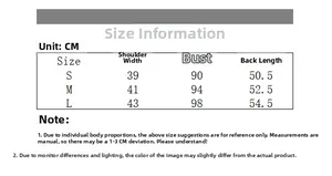 Size chart for slim-fit functional jacket with shoulder, bust, and length measurements