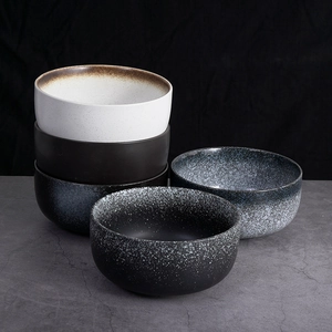 Ceramic Ramen Bowl Japanese Style Vintage Glazed Large Soup Salad Serving Porcelain Microwave Safe