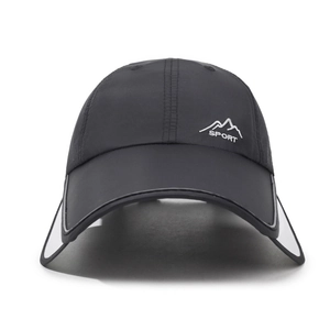 Quick-dry outdoor baseball cap with retractable sun visors and mountain sport logo