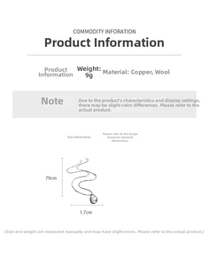 Size chart showing 79cm length and dimensions for the geometric pendant necklace