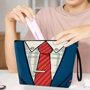 Make-up-Tasche zum Independence Day mit beidseitigem Anzugdruck und Reißverschluss