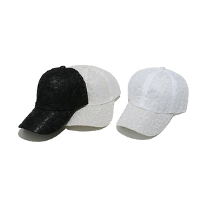 Berretti da baseball in pizzo da donna nero beige bianco cappello parasole estivo