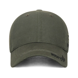 Classic army green baseball cap with New York embroidery and adjustable cotton fabric