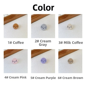 Selection of six colorful cartoon puppy hair clips displayed in a 3x2 grid layout