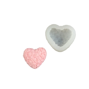 3D heart flower mousse cake silicone mold for DIY candle making and fondant crafts
