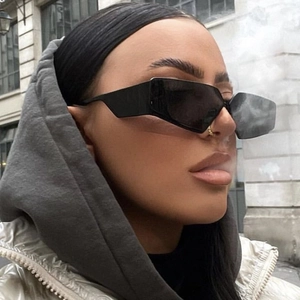 Geometric Irregular Sunglasses Metal PC UV400 Protection Futuristic Y2K Cyberpunk Style For Men And Women