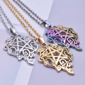 Pendentifs étoiles à cinq branches en argent, or et arc-en-ciel pour la création de bijoux