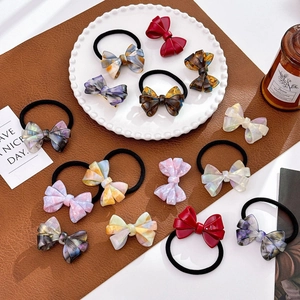 Elastici E Fermagli Per Capelli Fiocco Acetato Resina Marmorizzata Retro Elastici Per Donne Ragazze Styling Elegante