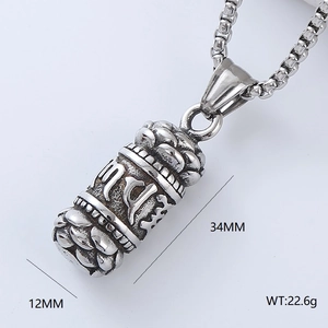 Vue détaillée du pendentif Viking avec dimensions 34mm par 12mm sur fond gris