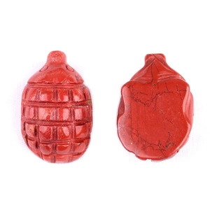 Handcrafted red stone mini hedgehog sculpture featuring natural patterns and texture