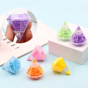 Cubes de labyrinthe 3D en forme de diamant pour enfants en plusieurs couleurs