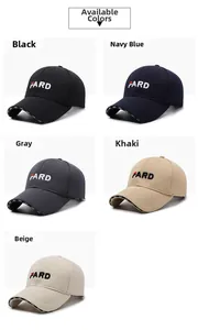 Detailed multi-color display of FARD embroidered baseball caps in five classic neutral shades