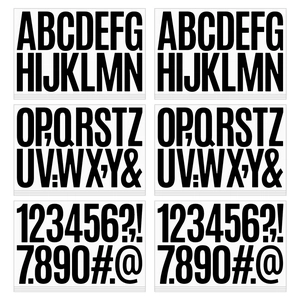 Large Alphabet Number Stickers Vinyl Waterproof Self Adhesive For Mailbox Sign Car DIY Decor Bold Modern Lettering