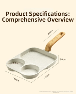 Maifan stone non-stick 3-compartment breakfast pan dimensions and technical specifications