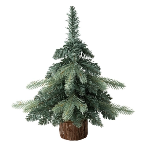 60cm Nordic artificial Christmas tree on natural wood base for tabletop decoration