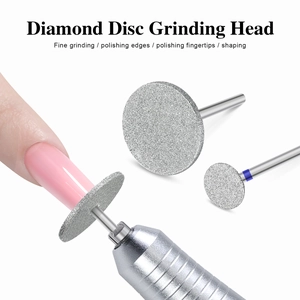 Diamond disc grinding heads for professional nail shaping and edge polishing tools