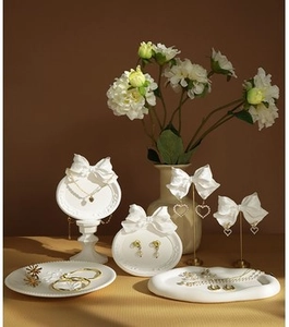 Creative gypsum jewelry display stands for gold rings, pearl necklaces and earrings