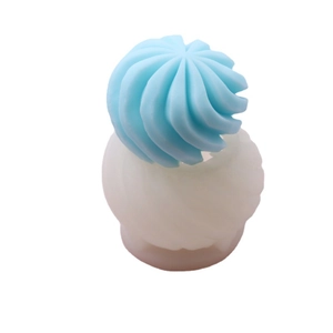 Spiral striped ball silicone mold for DIY aromatherapy candles and rotating ornaments