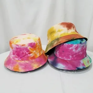 Chapeau Bob En Coton Réversible Tie-Dye Protection Solaire Respirant Extérieur Voyage Été Pour Femmes Hommes