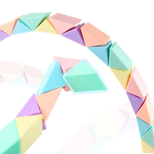 Buntes Zauberschlange Puzzle 24 Segmente in hellen Macaron-Farben für Kinder