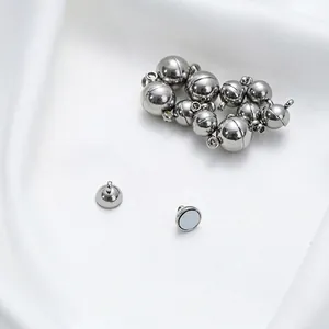 Polished stainless steel magnetic ball clasps for DIY jewelry necklaces and bracelets