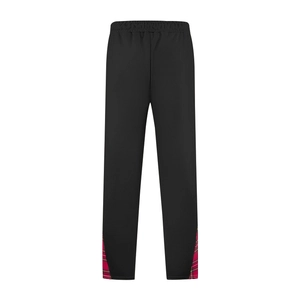 Détail du jogging lourd pour hommes avec taille élastique et empiècement à carreaux rouges