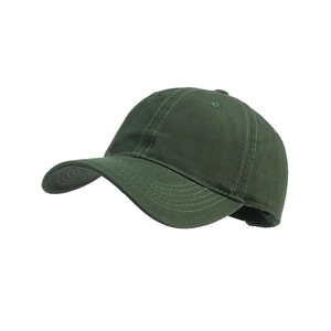 Classic dark green cotton baseball cap with curved brim for outdoor sports and golf