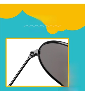 Detailansicht der robusten Metallscharniere und des Rahmens dieser runden Retro-Sonnenbrille