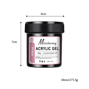 Professional 150g pink nail extension gel in black UV LED protective jar for salon use
